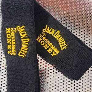 Jack Daniels Whiskey Tennessee Honey Black and Yellow Headband Sweatband